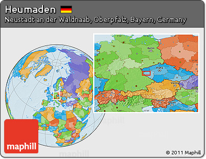 Political Location Map of Heumaden