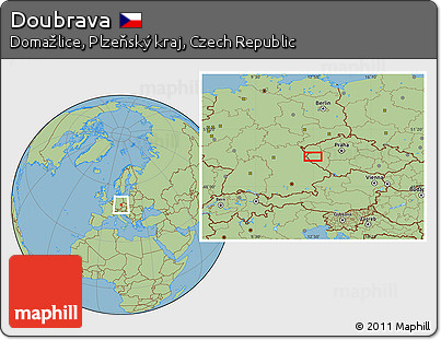 Savanna Style Location Map of Doubrava