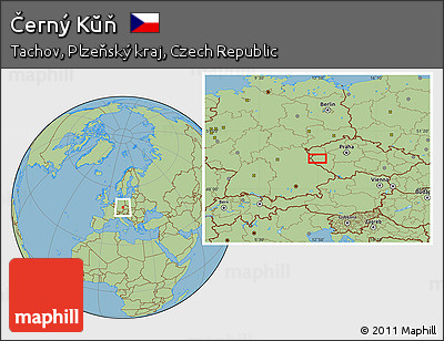 Savanna Style Location Map of Černý Kŭň
