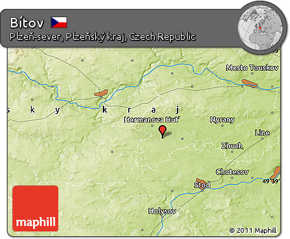 Physical Map of Bítov