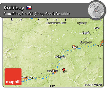 Physical Map of Krchleby