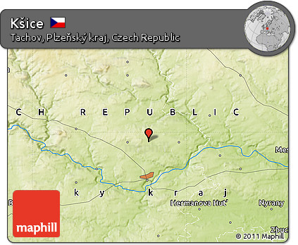 Physical Map of Kšice
