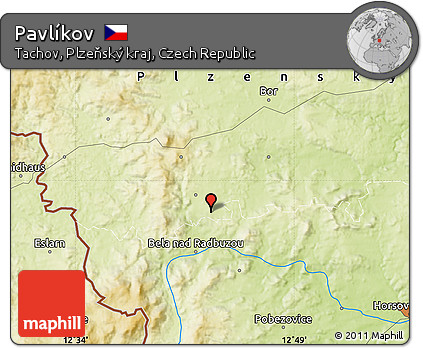 Physical Map of Pavlíkov