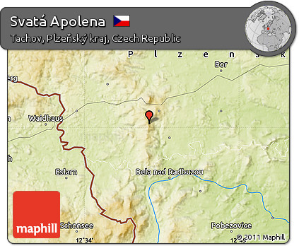 Physical Map of Svatá Apolena