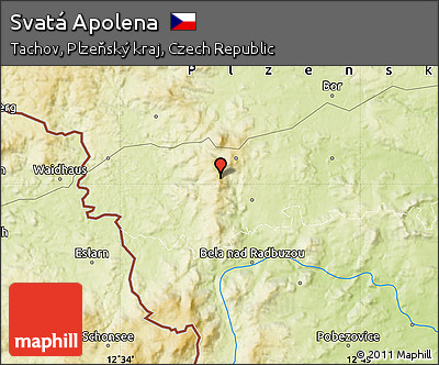 Physical Map of Svatá Apolena