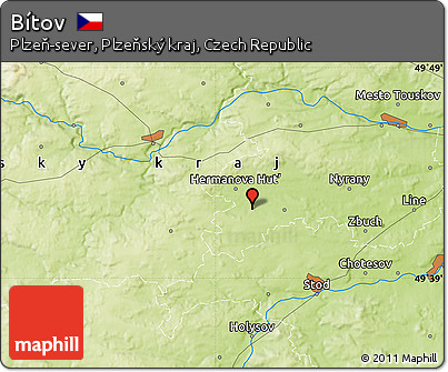 Physical Map of Bítov