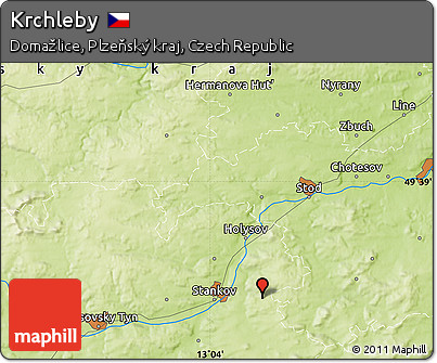 Physical Map of Krchleby