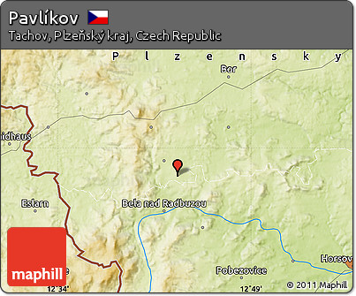 Physical Map of Pavlíkov