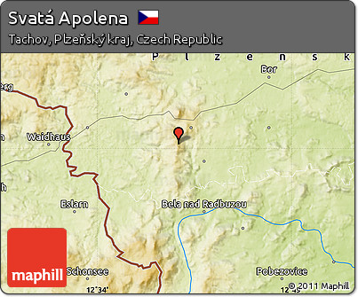 Physical Map of Svatá Apolena