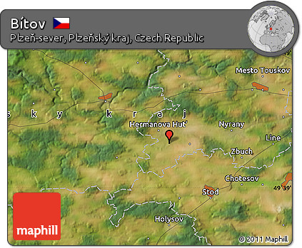Satellite Map of Bítov