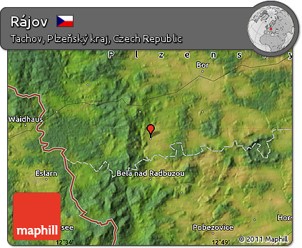 Satellite Map of Rájov