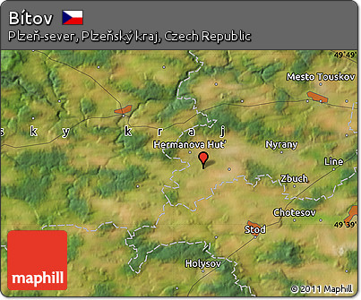 Satellite Map of Bítov