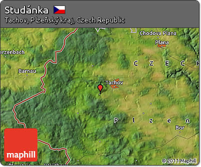 Satellite Map of Studánka