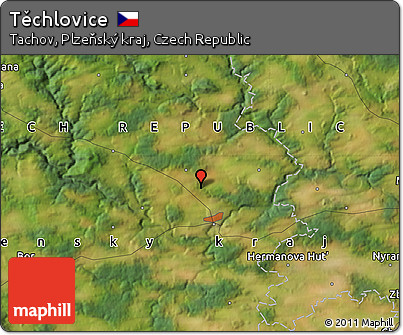 Satellite Map of Těchlovice