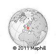 Outline Map of the Area around 49° 43' 37" N, 12° 49' 29" E, rectangular outline