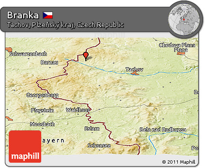 Physical Panoramic Map of Branka