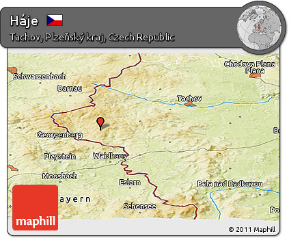 Physical Panoramic Map of Háje