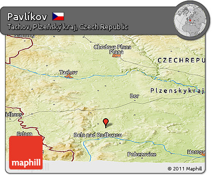 Physical Panoramic Map of Pavlíkov