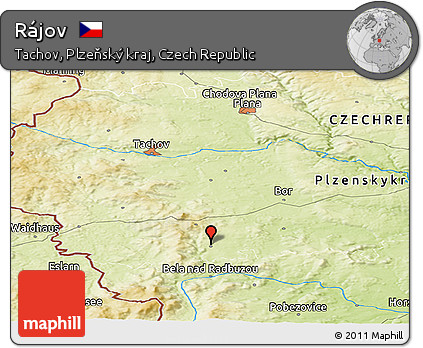 Physical Panoramic Map of Rájov