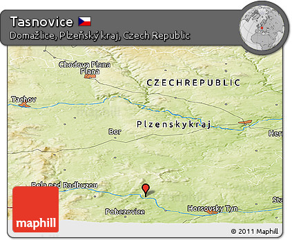 Physical Panoramic Map of Tasnovice