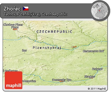 Physical Panoramic Map of Zhořec