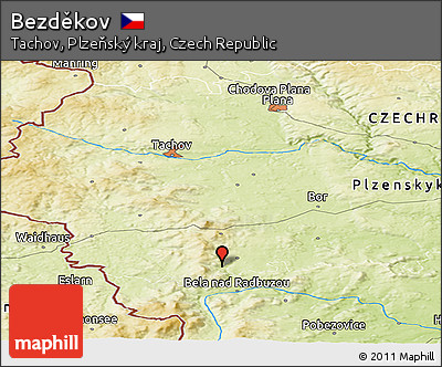 Physical Panoramic Map of Bezděkov