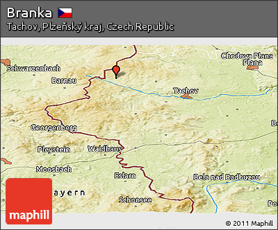 Physical Panoramic Map of Branka