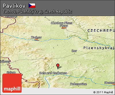 Physical Panoramic Map of Pavlíkov