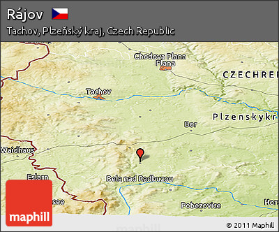 Physical Panoramic Map of Rájov