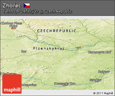 Physical Panoramic Map of Zhořec