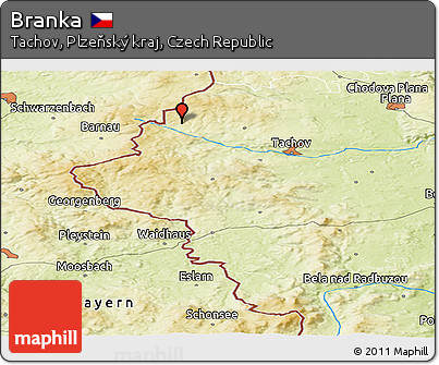 Physical Panoramic Map of Branka