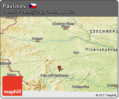 Physical Panoramic Map of Pavlíkov