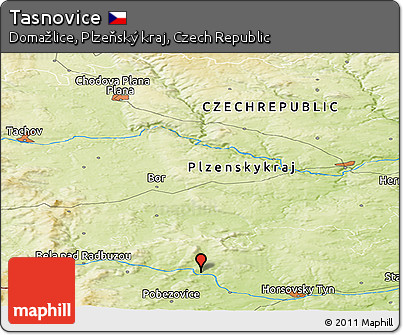 Physical Panoramic Map of Tasnovice