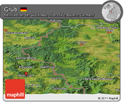Satellite Panoramic Map of Grub