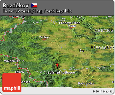 Satellite Panoramic Map of Bezděkov