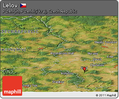 Satellite Panoramic Map of Lelov