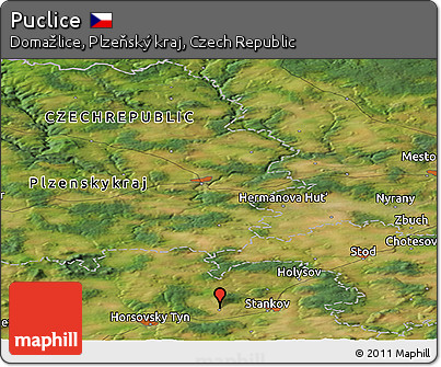 Satellite Panoramic Map of Puclice