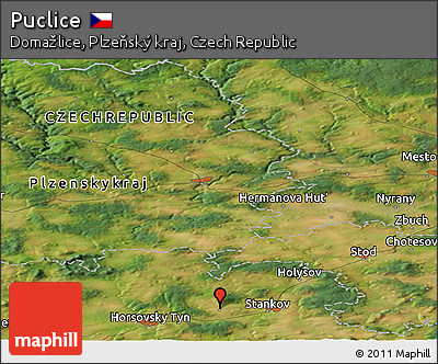 Satellite Panoramic Map of Puclice