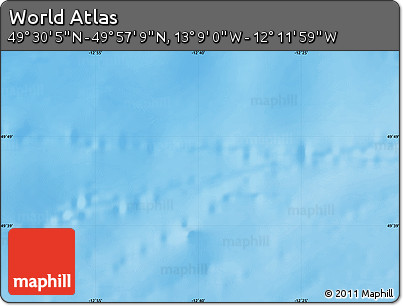 Shaded Relief Map of the Area around 49° 43' 37" N, 12° 40' 30" W