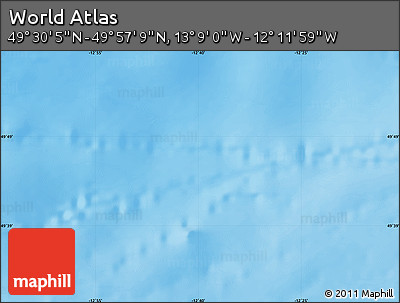 Shaded Relief Map of the Area around 49° 43' 37" N, 12° 40' 30" W
