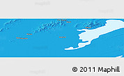 Political Panoramic Map of the area around 49° 43' 37" N, 136° 4' 29" E
