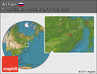 Satellite Location Map of Achan
