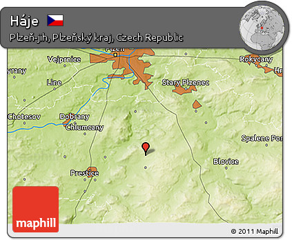 Physical 3D Map of Háje