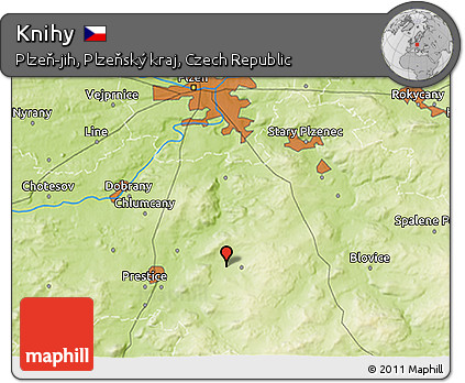 Physical 3D Map of Knihy