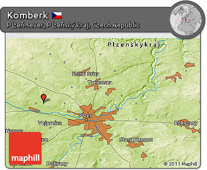 Physical 3D Map of Komberk