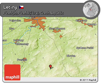 Physical 3D Map of Letiny