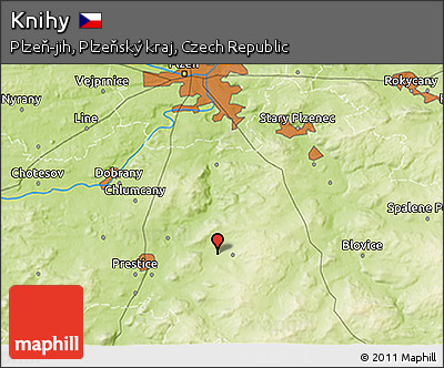 Physical 3D Map of Knihy