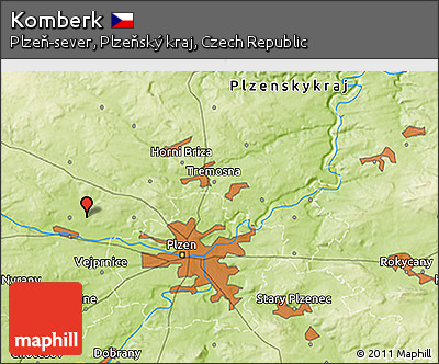 Physical 3D Map of Komberk