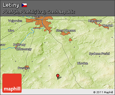 Physical 3D Map of Letiny