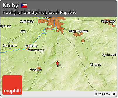 Physical 3D Map of Knihy